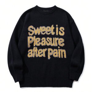 كنزة صوفية كاجوال فضفاضة