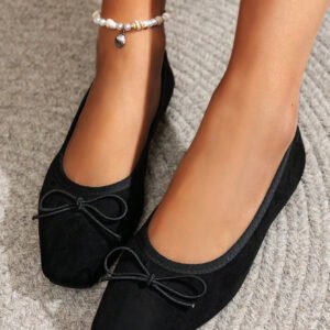 حذاء بالرينا مسطح أنيق بفيونكة جديدة للنساء، لارتداء اليومي البسيط الأنيق، موديل خريف 2025